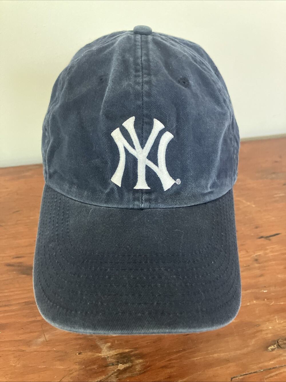 Adidas New York Yankees Navy Blue Cotton Baseball Hat Adjustable One Size